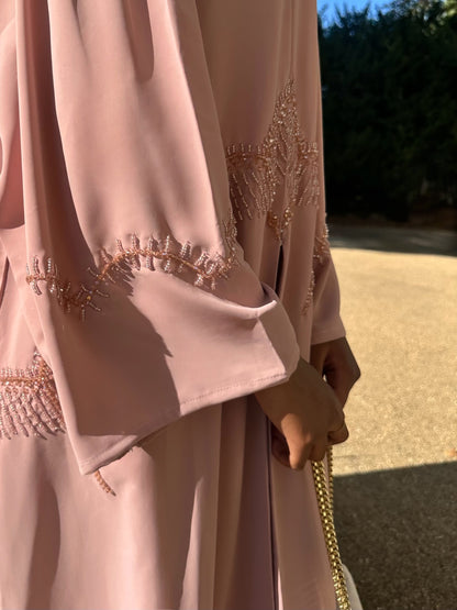 Blush Beaded Abaya