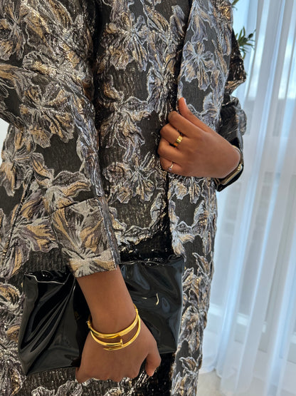 Regal Jacquard Open Abaya