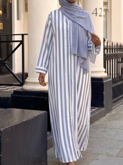Breeze Stripe Abaya Set