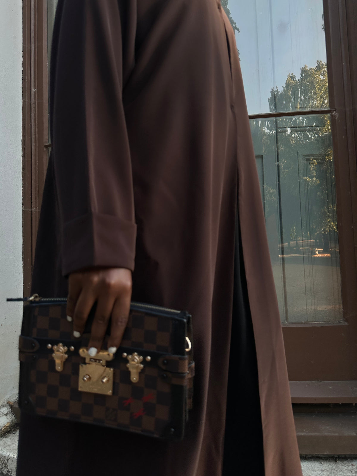 Espresso Elegance Abaya Set