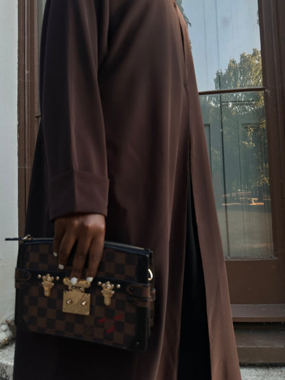 Espresso Elegance Abaya Set
