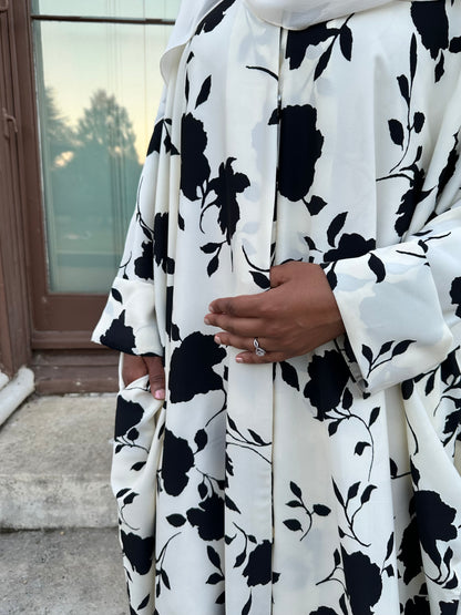 Fleur Ivoire Oversized Abaya Set