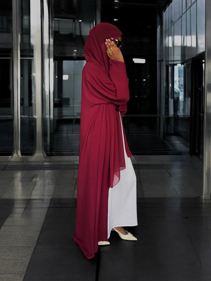Burgundy Abaya Set (CLEARANCE last size)