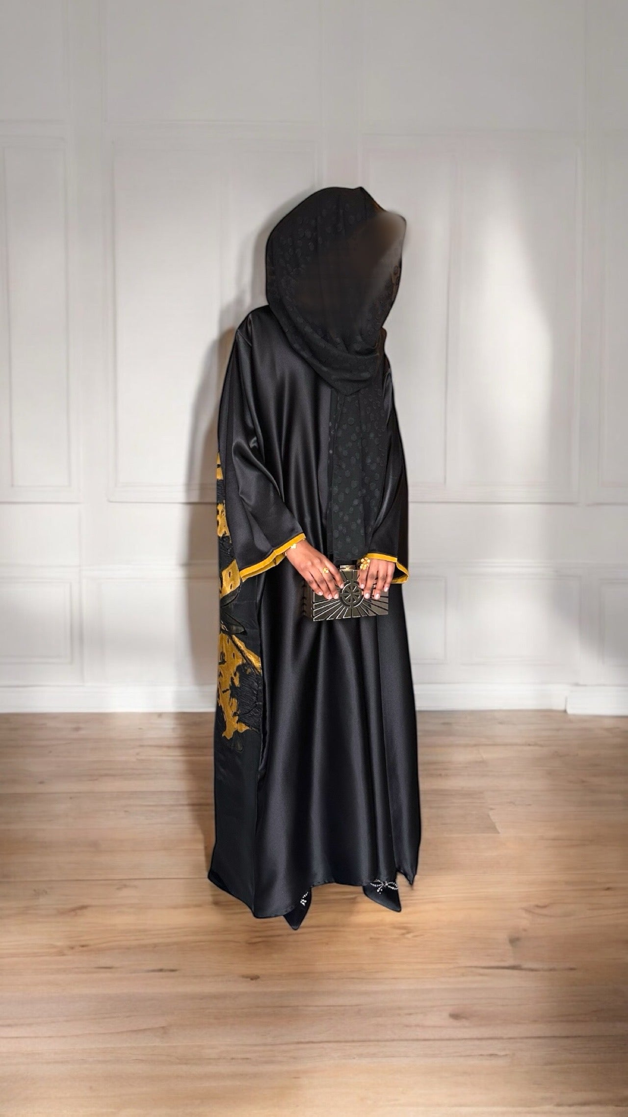 Golden Mustard Bloom Abaya