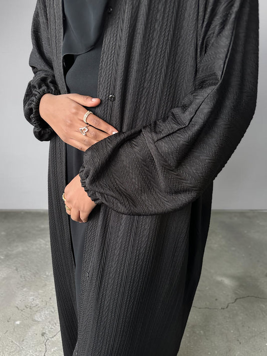 Black Knit Abaya