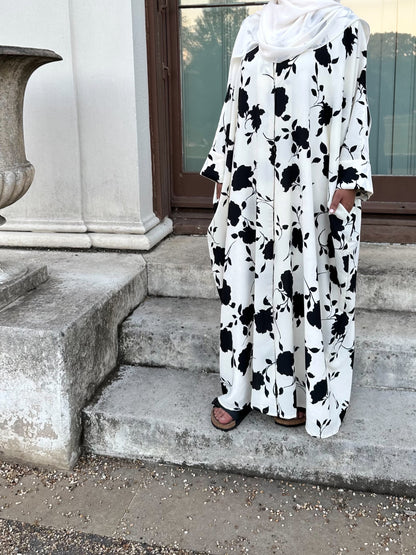 Fleur Ivoire Oversized Abaya Set