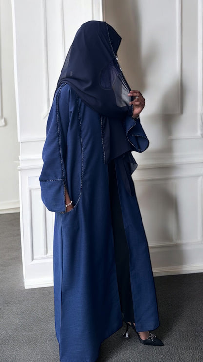 Elegance in Blue Abaya