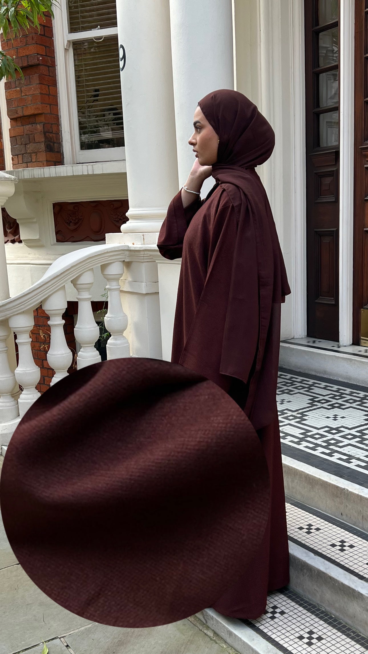 Maroon Frost Abaya