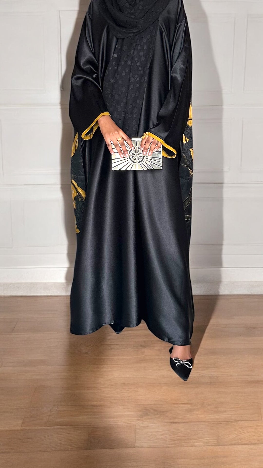 Golden Mustard Bloom Abaya