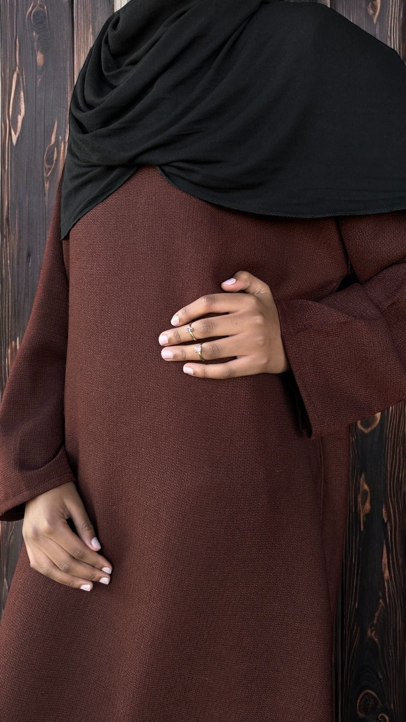 Maroon Closed Abaya