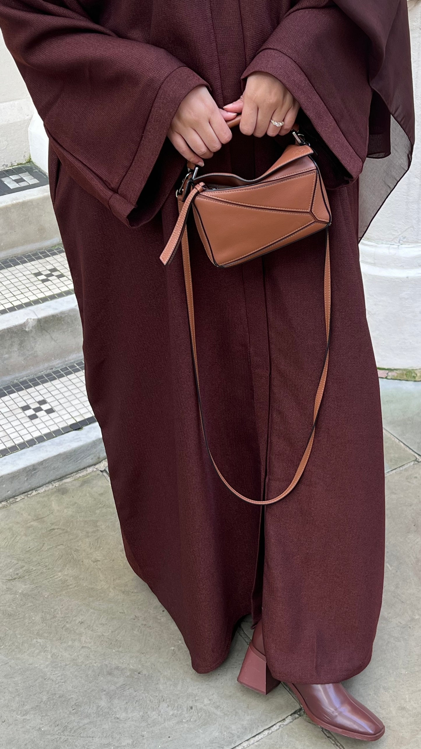 Maroon Frost Abaya