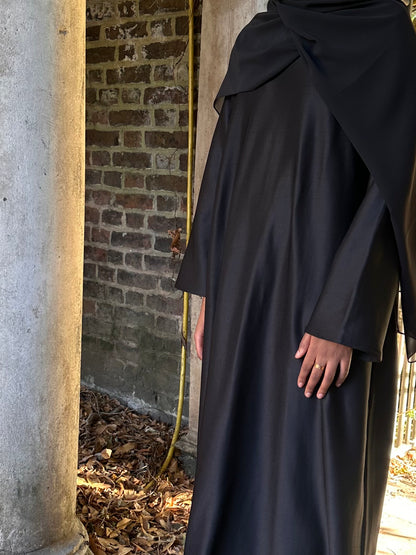 Winter Scuba Suede Closed Abaya Dress
