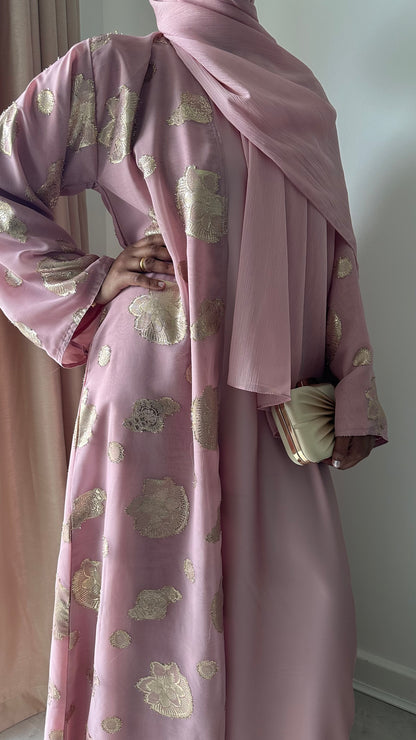 Fleur-de-Luxe Pink Abaya (clearance)