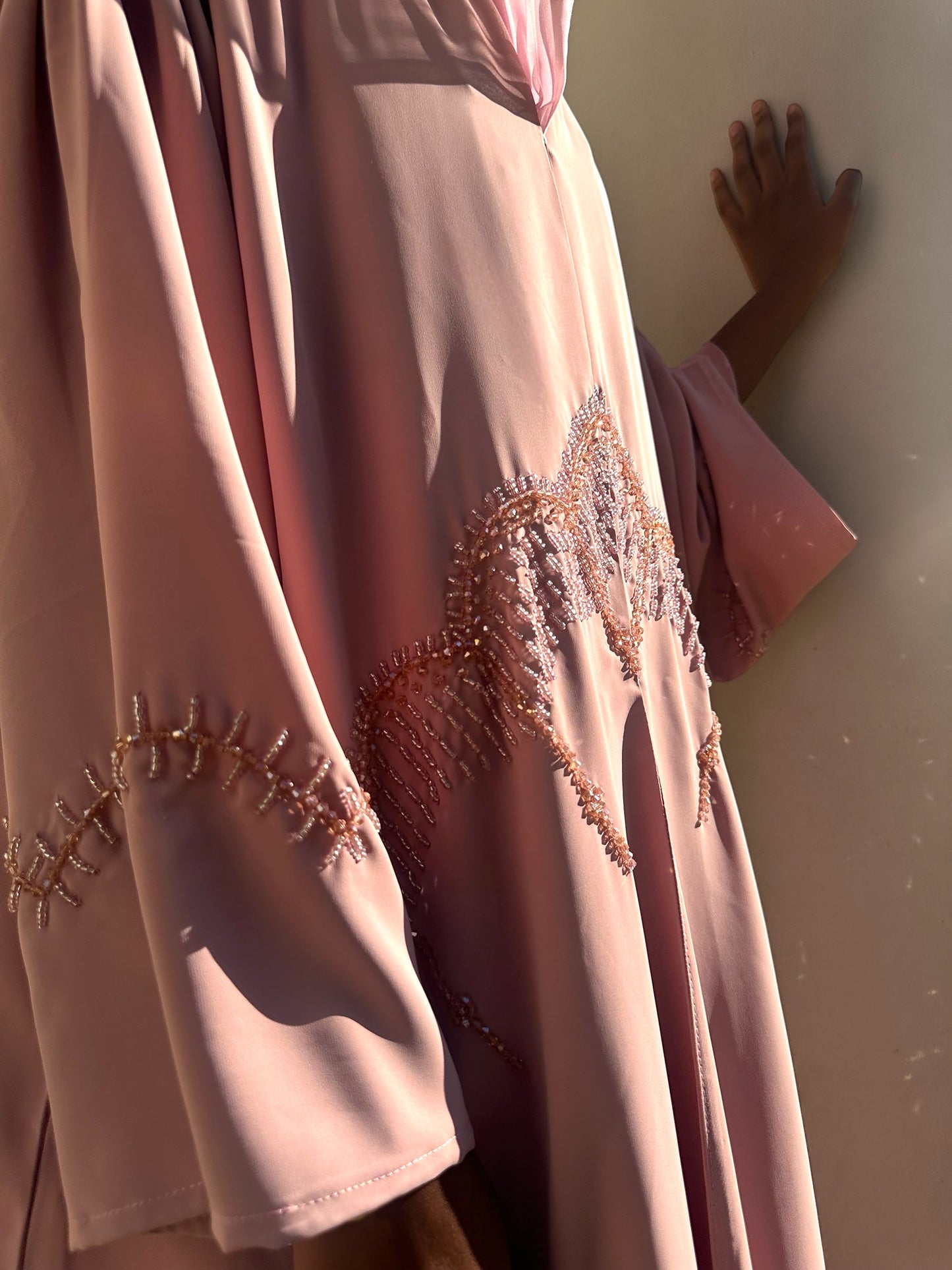 Blush Beaded Abaya