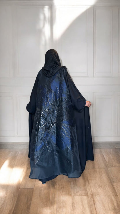 Navy Bloom Abaya