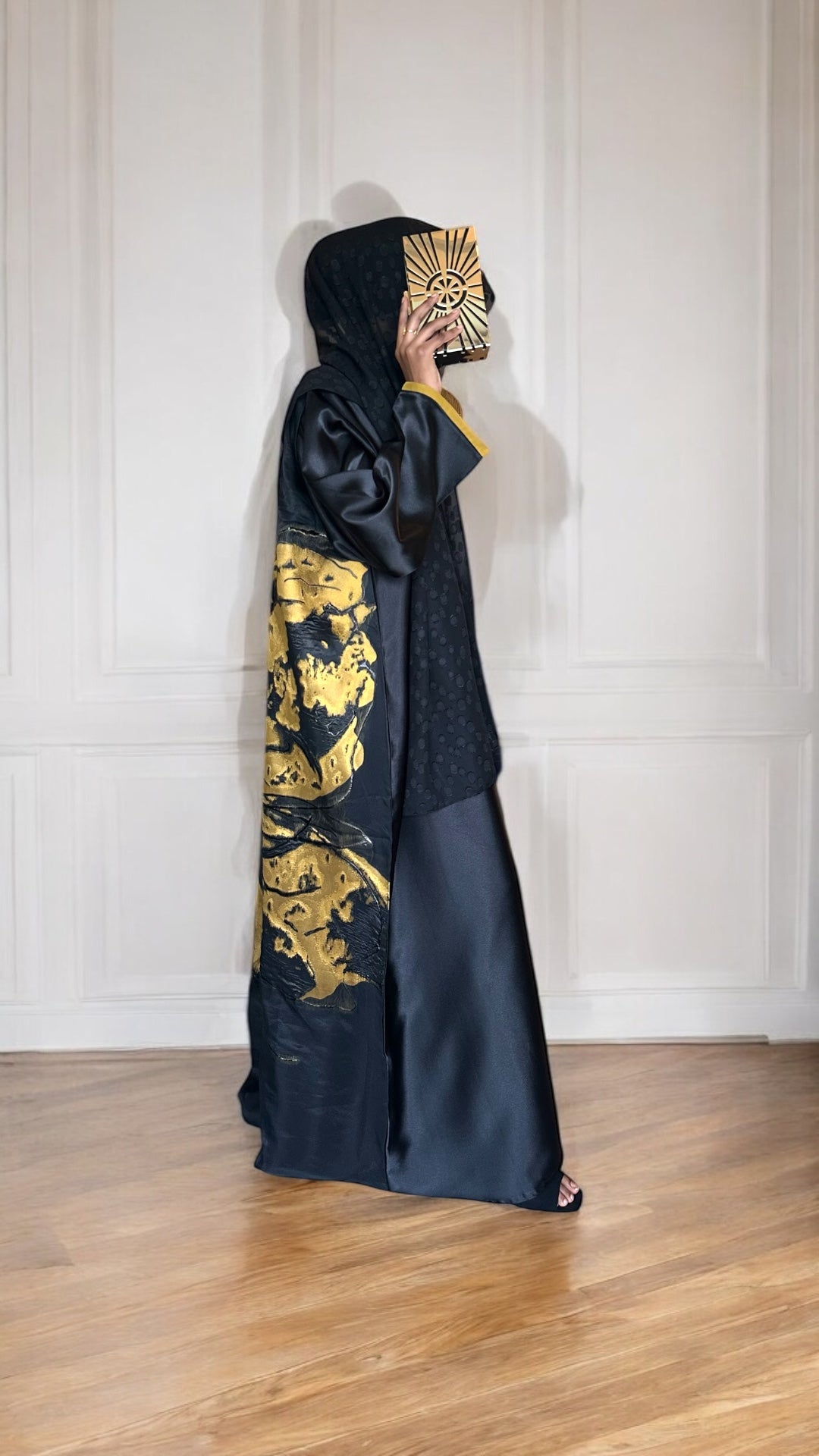 Golden Mustard Bloom Abaya