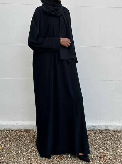 Black Elegance Closed Abaya Set
