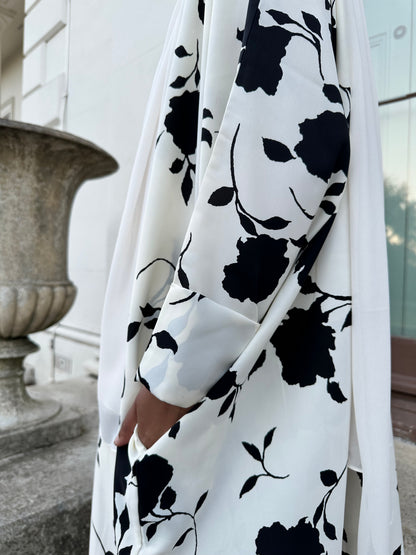 Fleur Ivoire Oversized Abaya Set