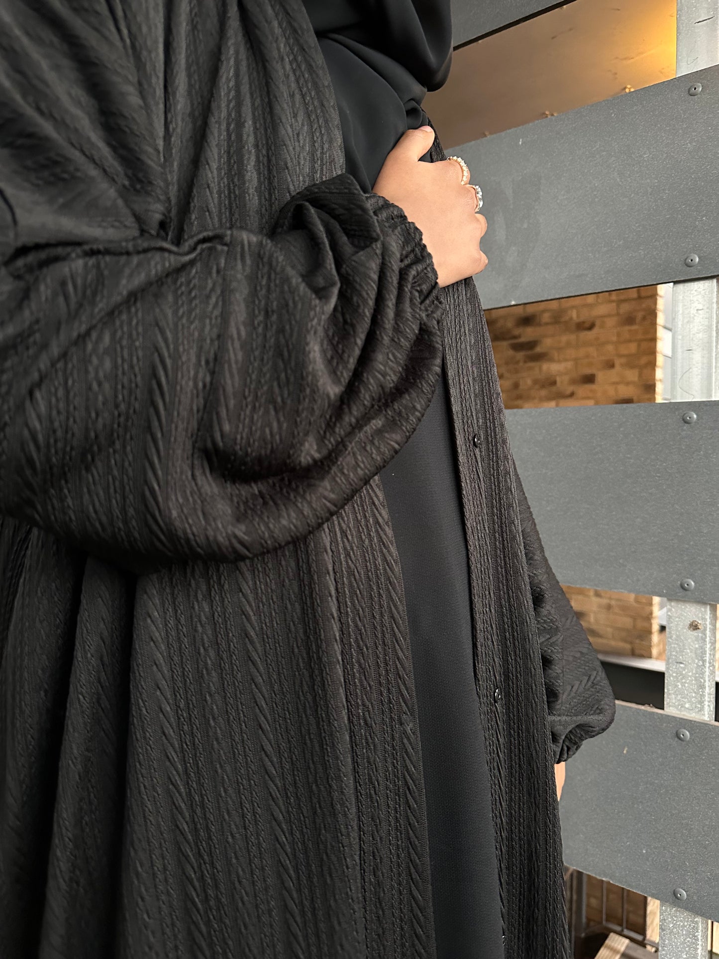 Black Knit Abaya