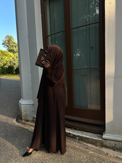 Espresso Elegance Abaya Set