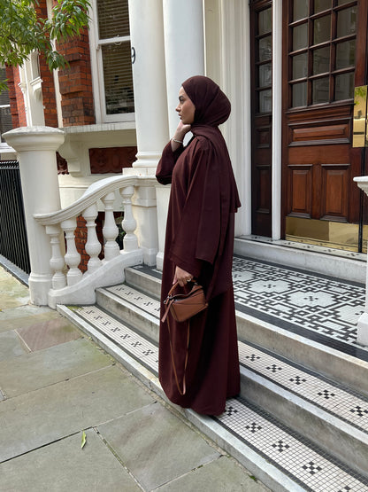 Maroon Frost Abaya