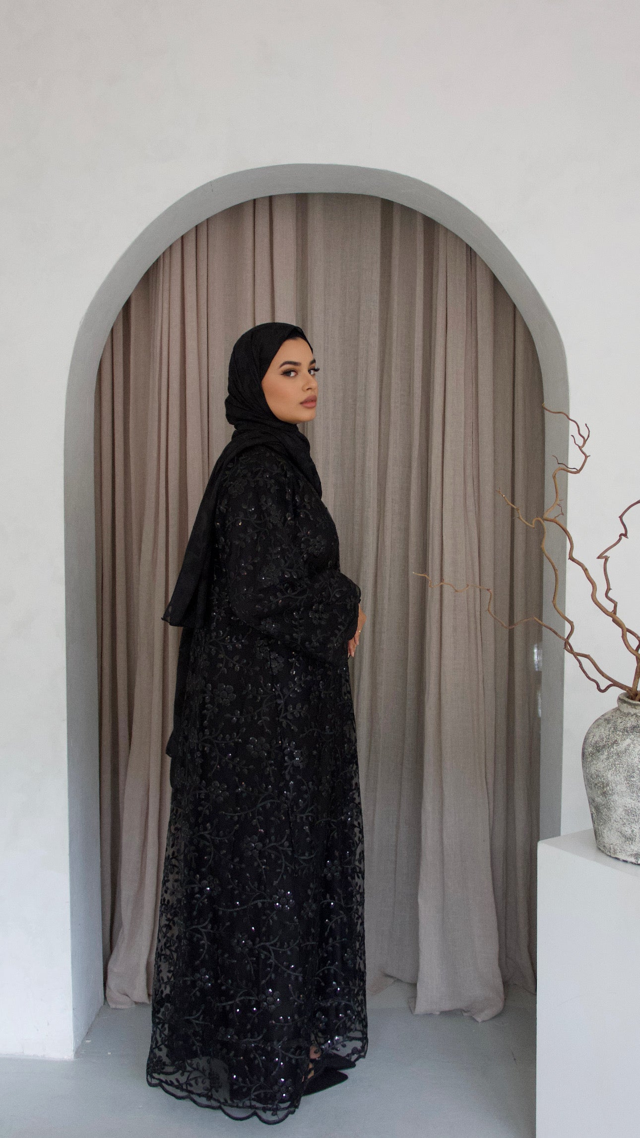 Glamour Blossom Abaya Set