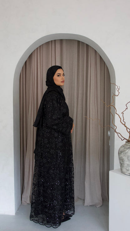 Glamour Blossom Abaya Set