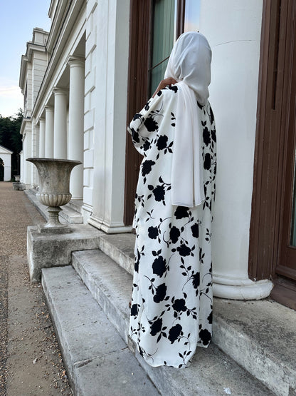 Fleur Ivoire Oversized Abaya Set