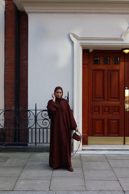 Maroon Frost Abaya