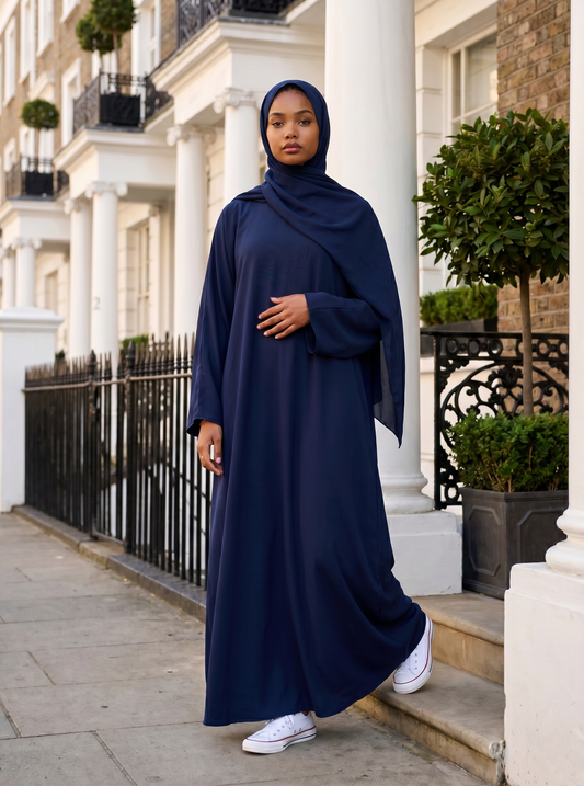 Navy Nada dress (full sleeved)