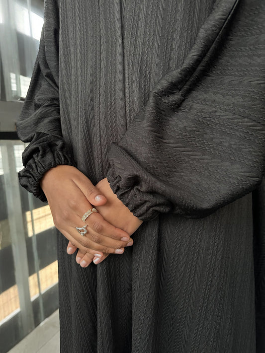 Black Knit Abaya