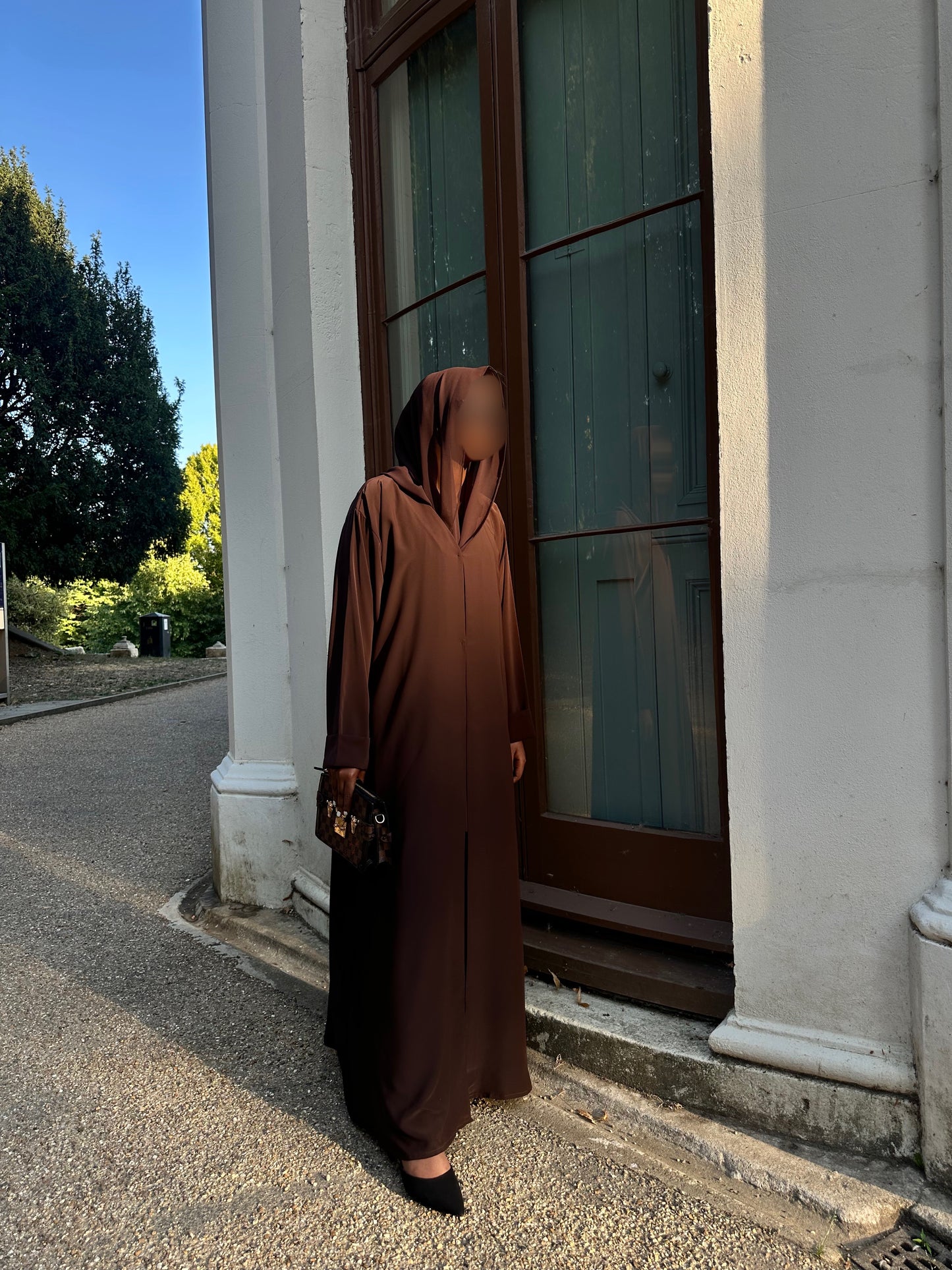 Espresso Elegance Abaya Set