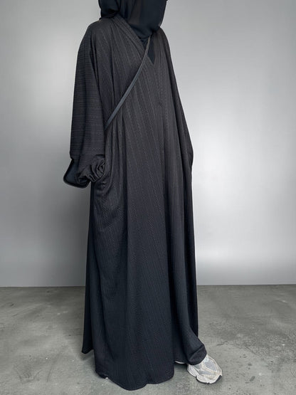 Black Knit Abaya