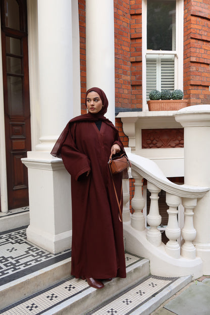 Maroon Frost Abaya