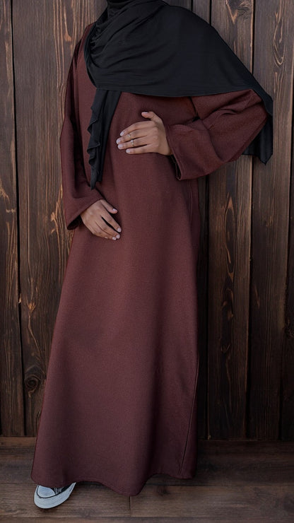 Maroon Closed Abaya