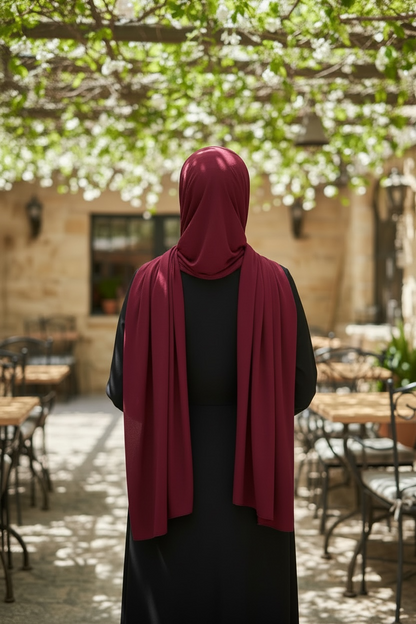 Burgundy Jersey Scarf