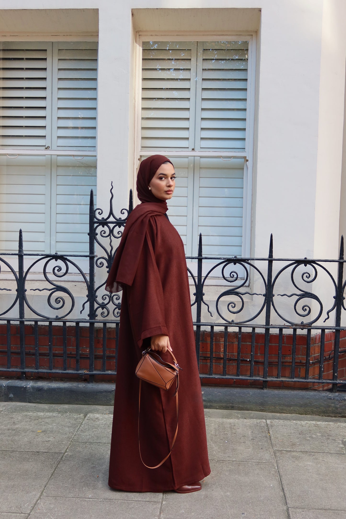 Maroon Frost Abaya