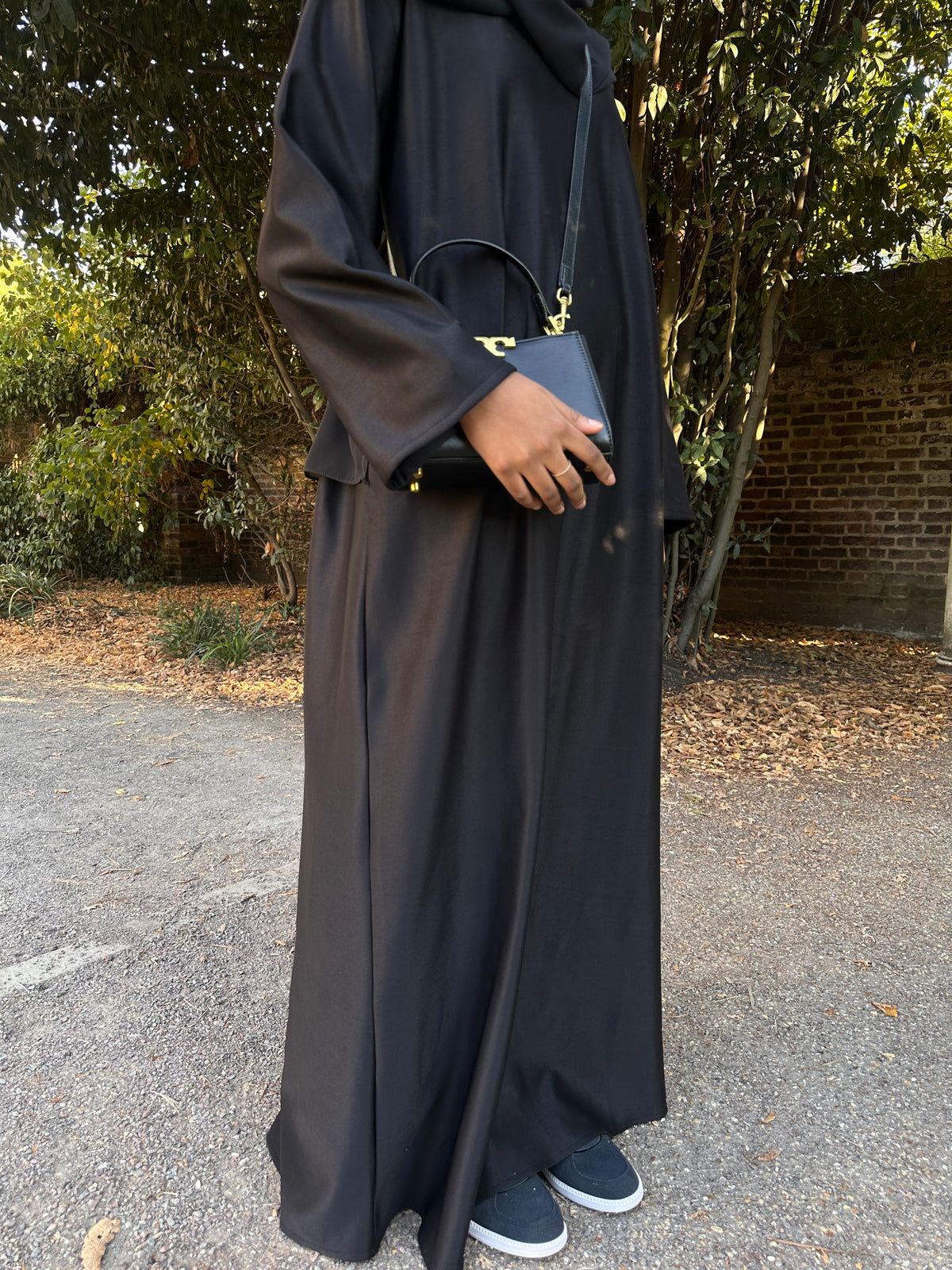 Winter Scuba Suede Closed Abaya Dress