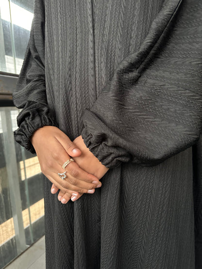 Black Knit Abaya