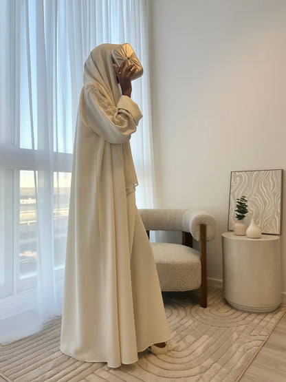 Luxe Embellished Linen Set Slim Cut