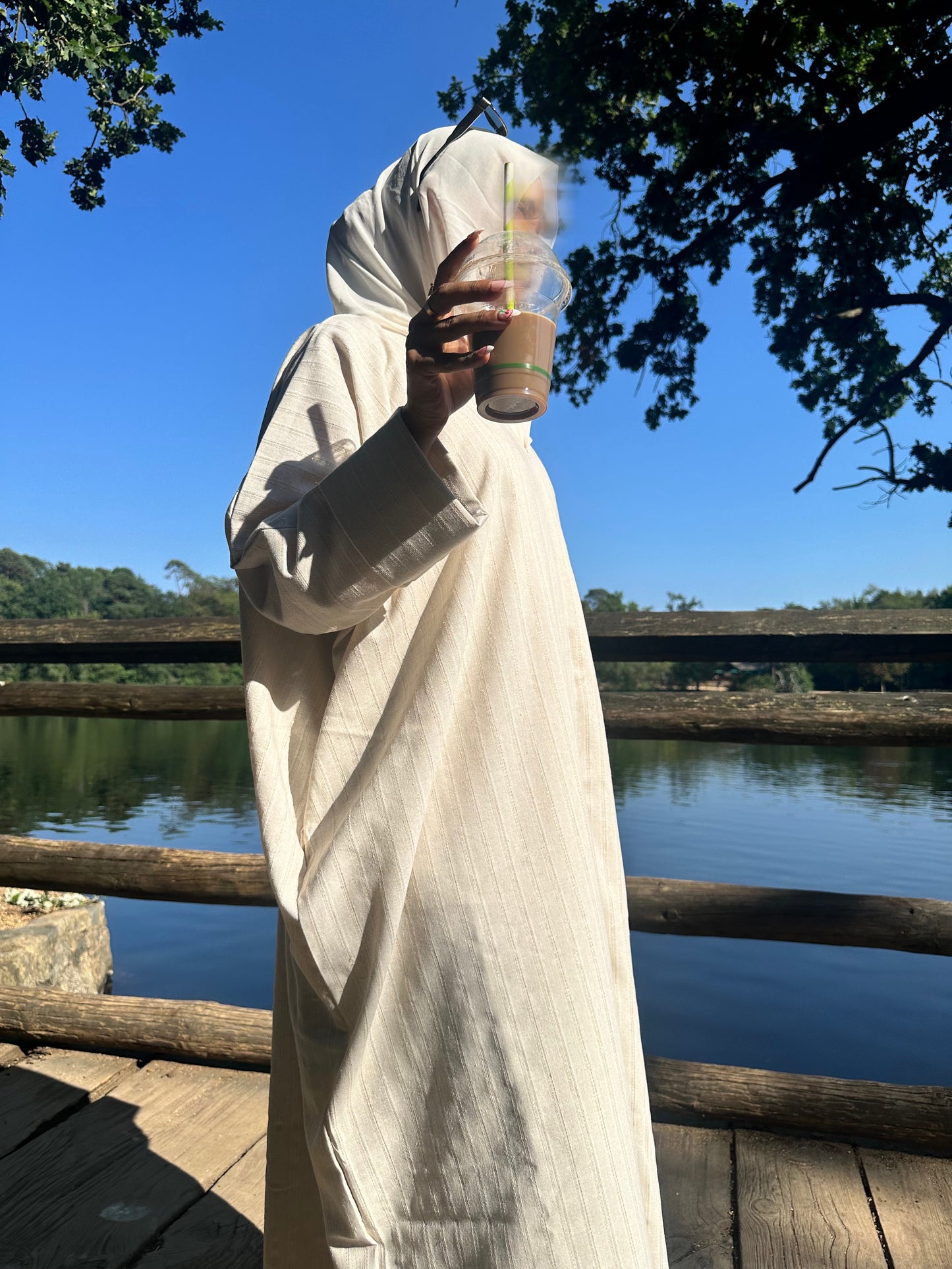 Golden Whisper Linen Kimono Abaya