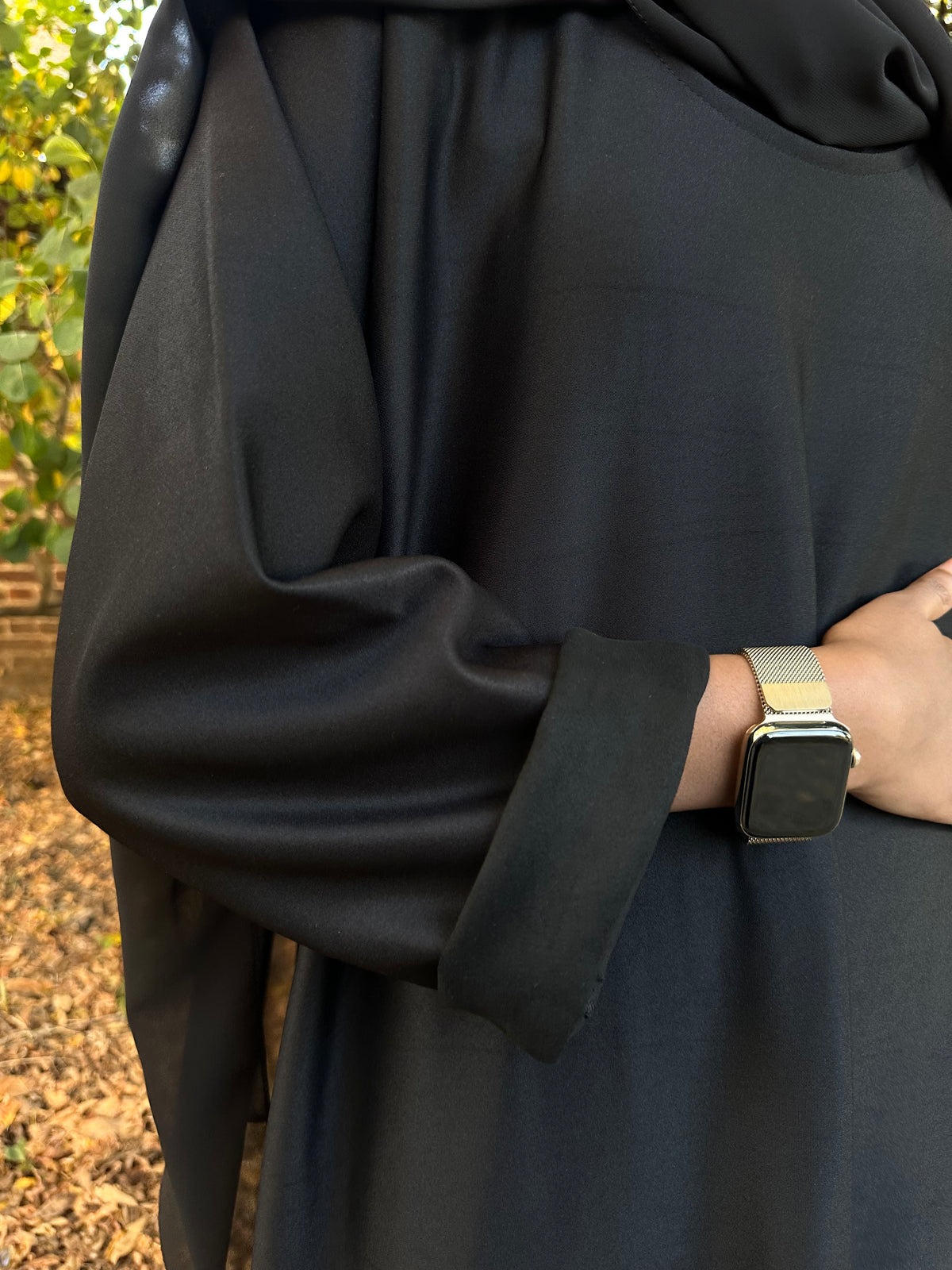 Winter Scuba Suede Closed Abaya Dress