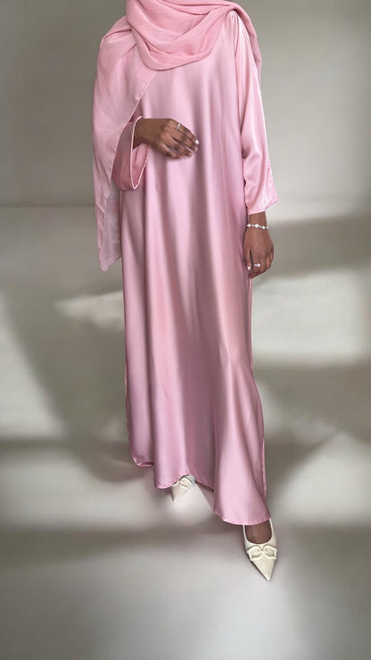 Blush Bloom Velvet Abaya Set