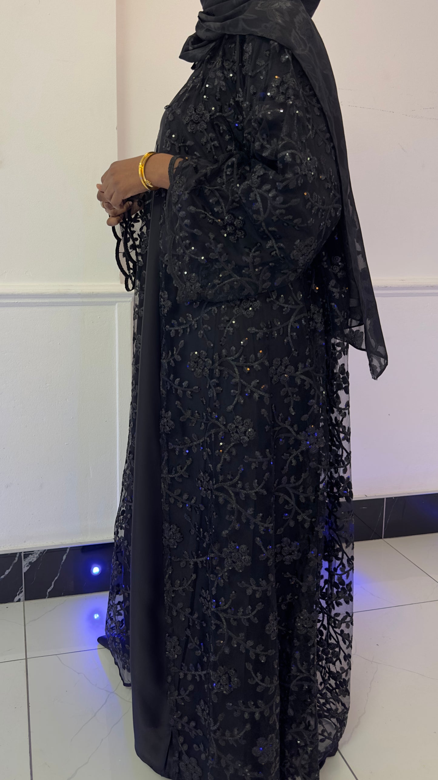 Glamour Blossom Abaya Set