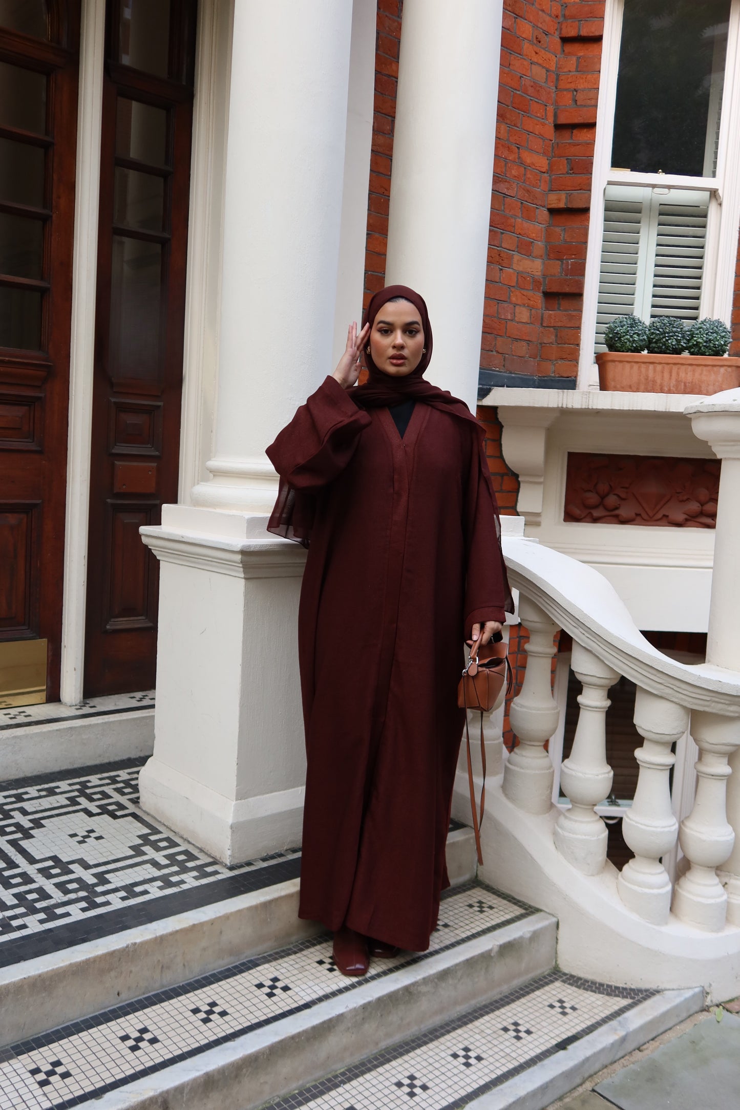 Maroon Frost Abaya