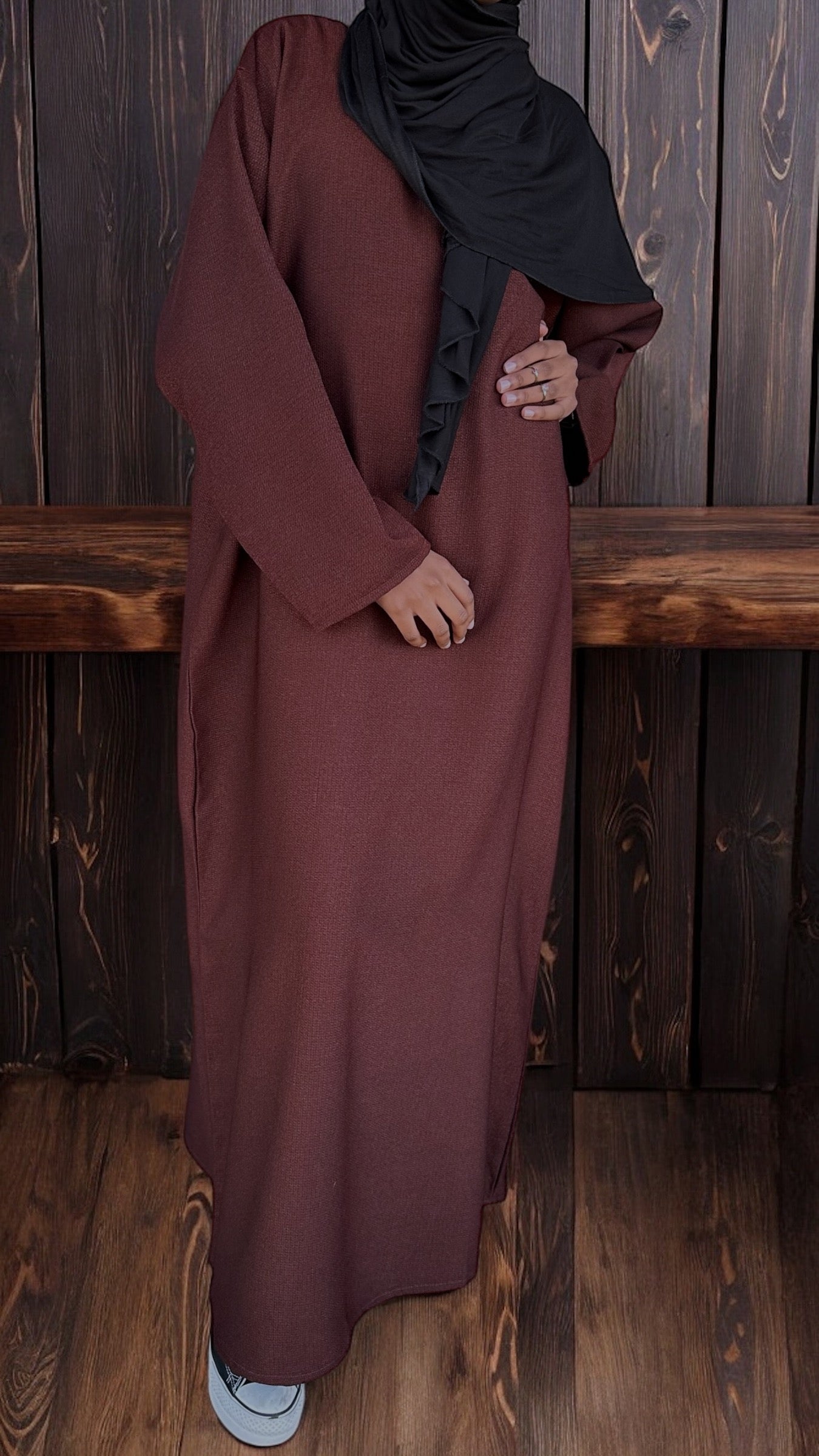 Maroon Closed Abaya