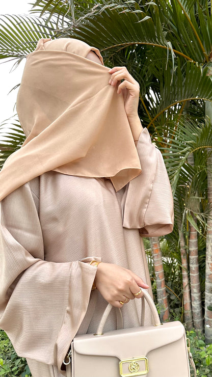 Golden closed abaya