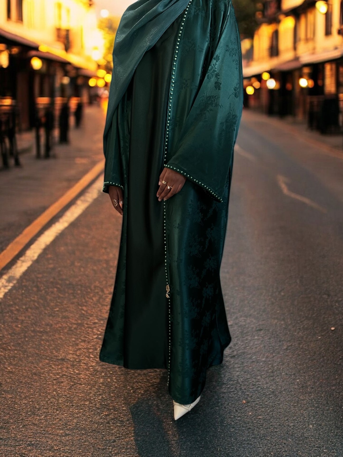 Pearl Bloom Abaya Set
