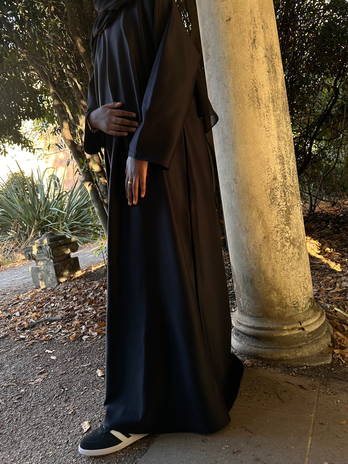 Winter Scuba Suede Closed Abaya Dress